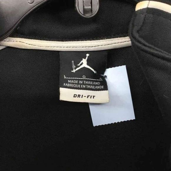 Jordan Nike Mens Black Long Sleeve Mock Neck Full-Zip Track Sweat Jacket Coat L - Picture 8 of 9